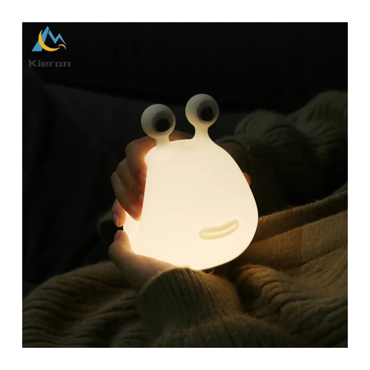 Lava Corki LED-Nachtlicht Schnecken-Design aus Silikon in Weiß für Baby und Schlafzimmer - Bild 1
