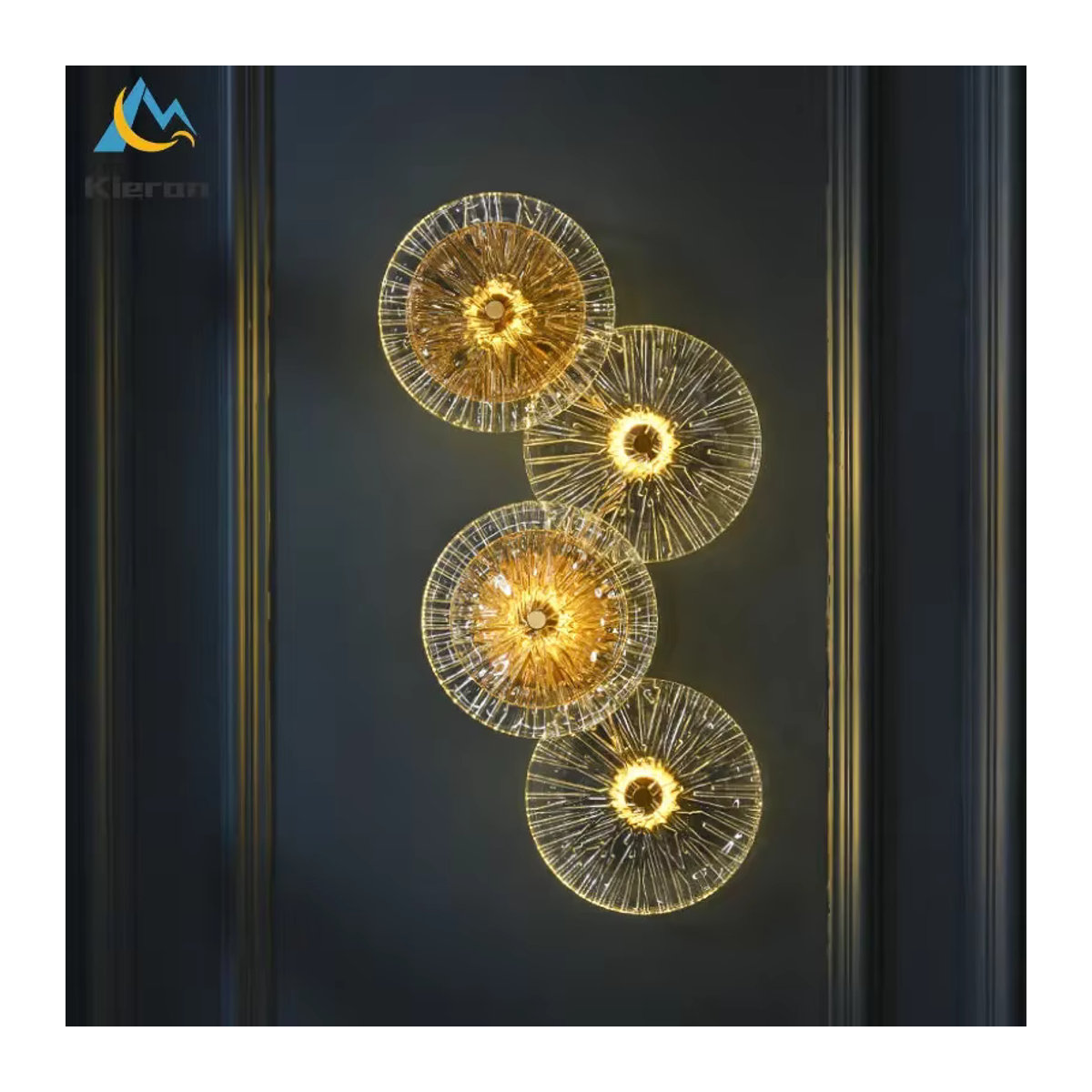 Lava Corki LED Wandlampe aus Kristall in Gelb für Wohnzimmer und Schlafzimmer - Bild 2