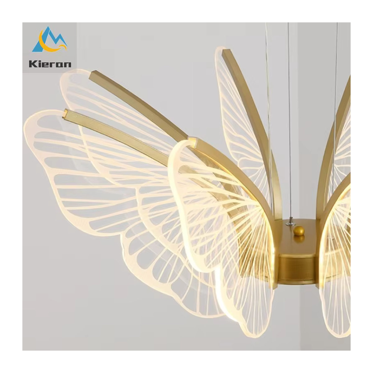 Lava Corki Nordic Moderne Schmetterling LED Kronleuchter mit integriertem Tricolor-Licht für Wohnzimmer, Schlafzimmer und Restaurant - Bild 3