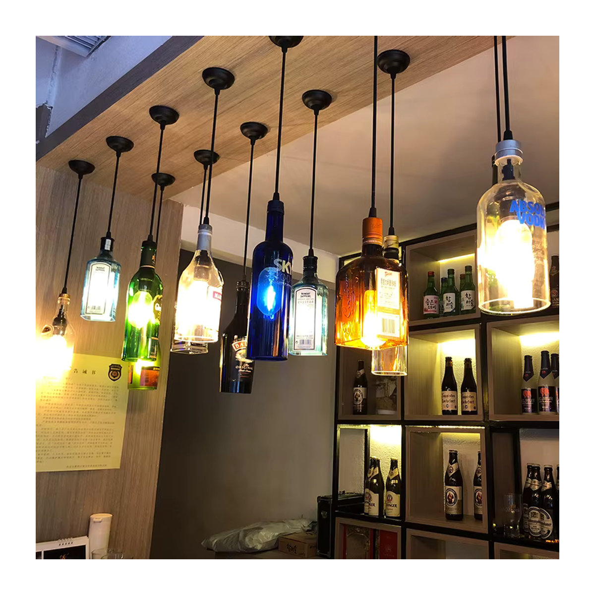 Lava Corki Pendelleuchte aus Glas im Retro Industrie Design in Bunt - Bild 2
