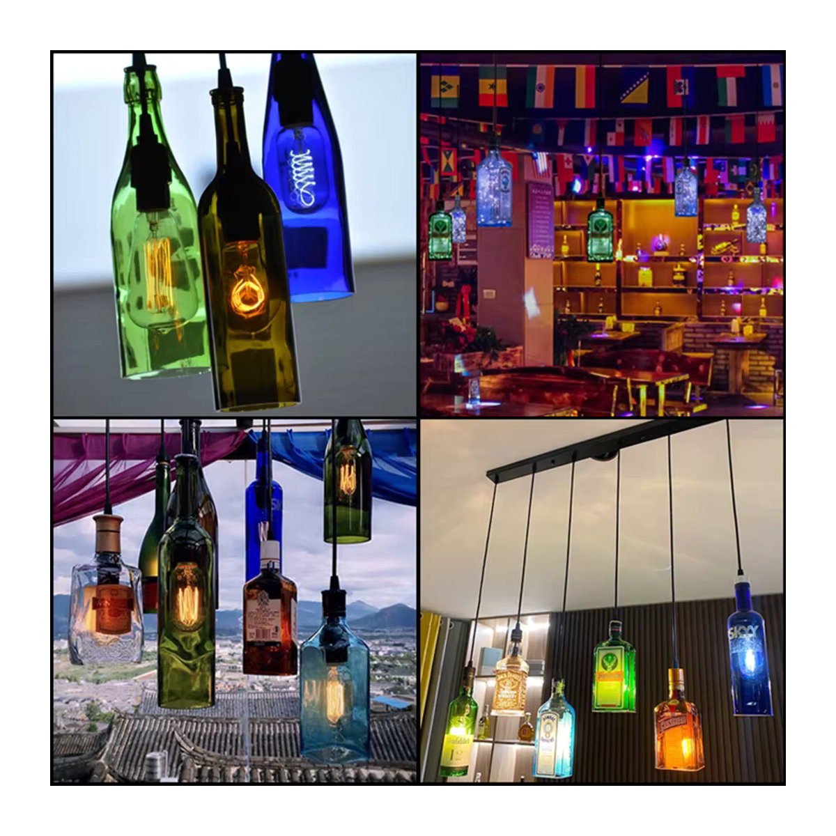 Lava Corki Pendelleuchte aus Glas im Retro Industrie Design in Bunt - Bild 4