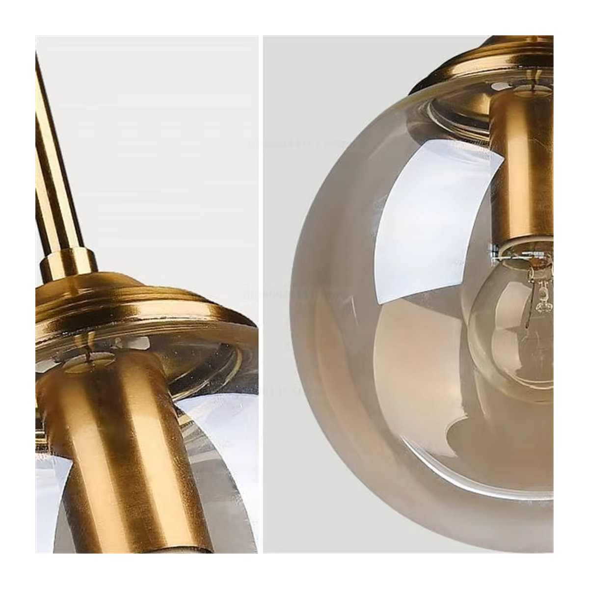 Lava Corki Pendelleuchte aus Glas in Grau im modernen Retro-Design - Bild 4