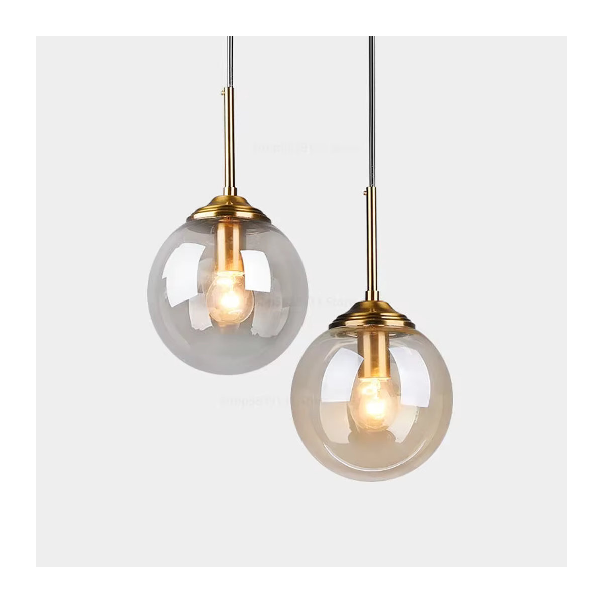 Lava Corki Pendelleuchte aus Glas in Grau im modernen Retro-Design - Bild 5