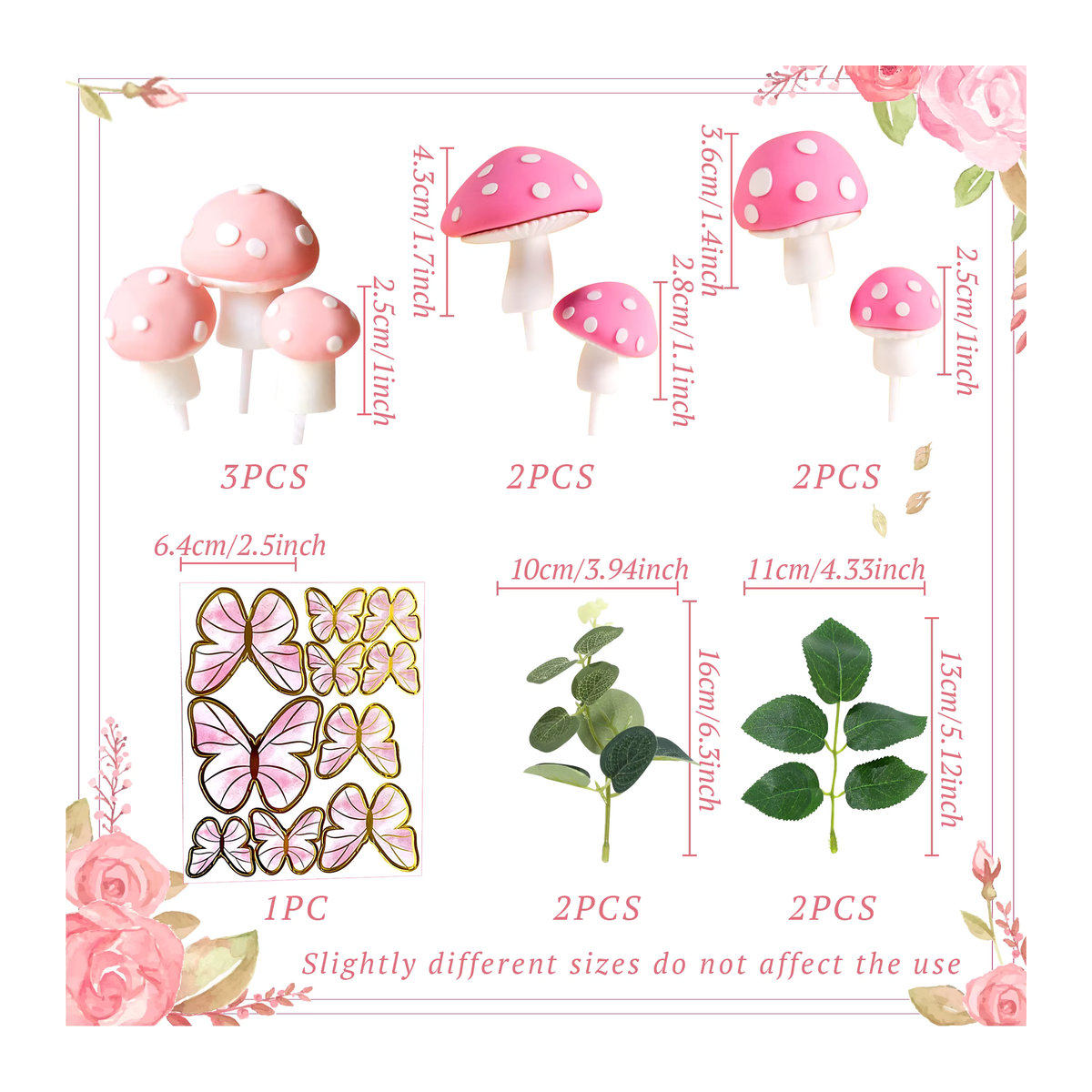 LaVenty Pilz Haus Kuchen Dekoration in Rosa und Pink - Bild 2