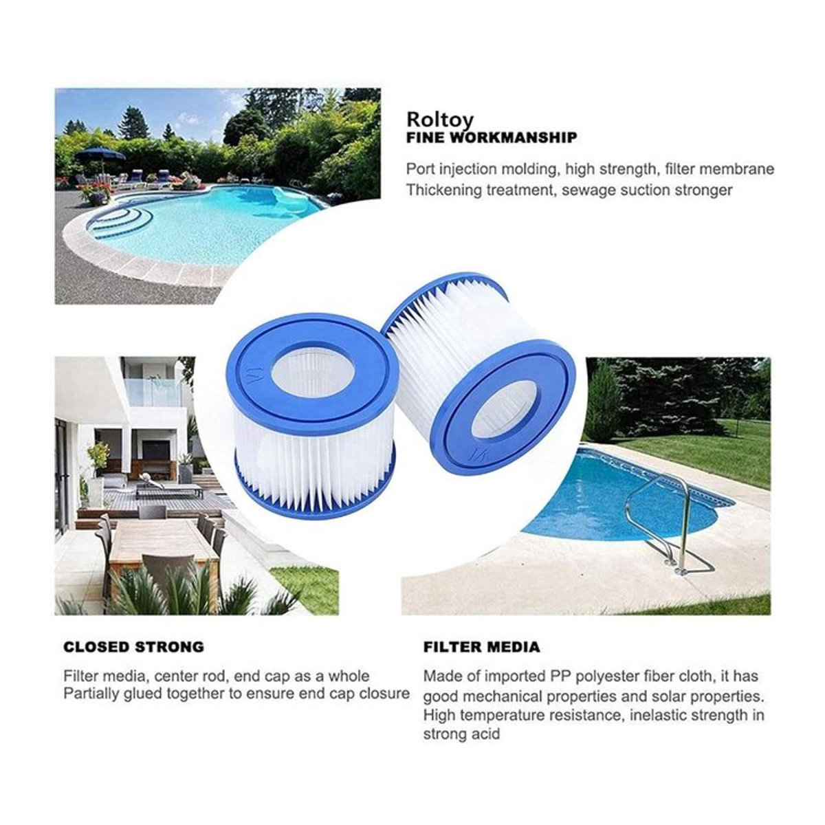 Lay Z Lazy Spa Filter VI Reiniger Wannenfilterkartusche für Pool Miami Vegas Monaco in Blau - Bild 1