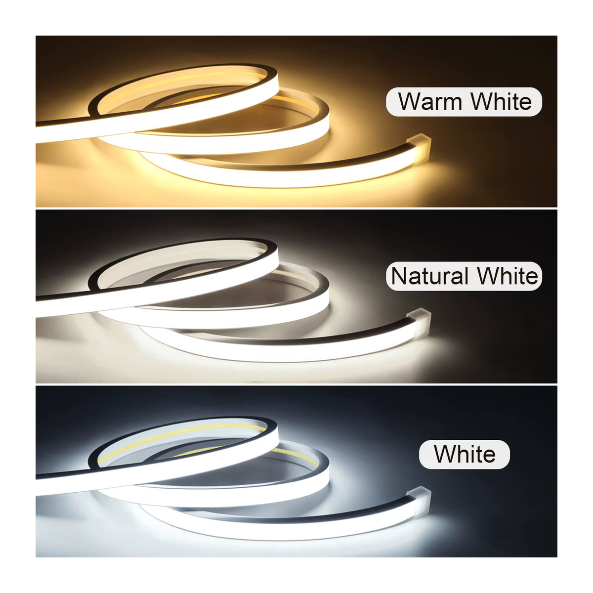 Lcamaw COB LED Neonröhren Streifen für die Küchenbeleuchtung mit Hand-Scan Touch-Sensor-Schalter, Warmweiß, DC24V - Bild 4