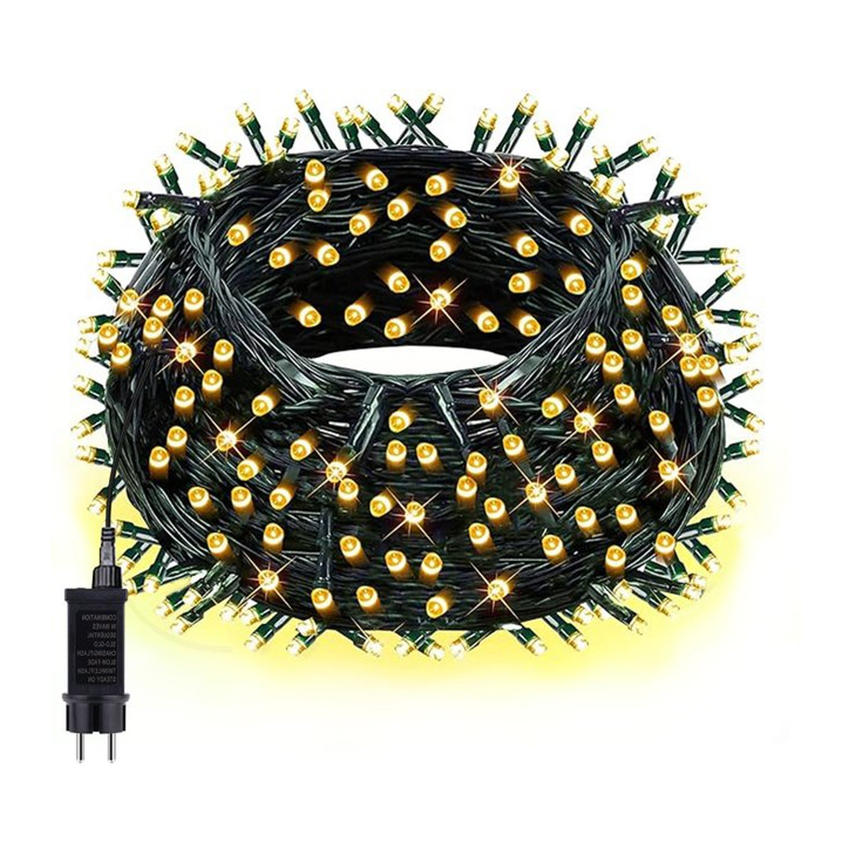 Lcamaw Farbiges DC24V Lichterketten Set für Außenbereich und Festivals mit EU/US Stecker - Bild 1