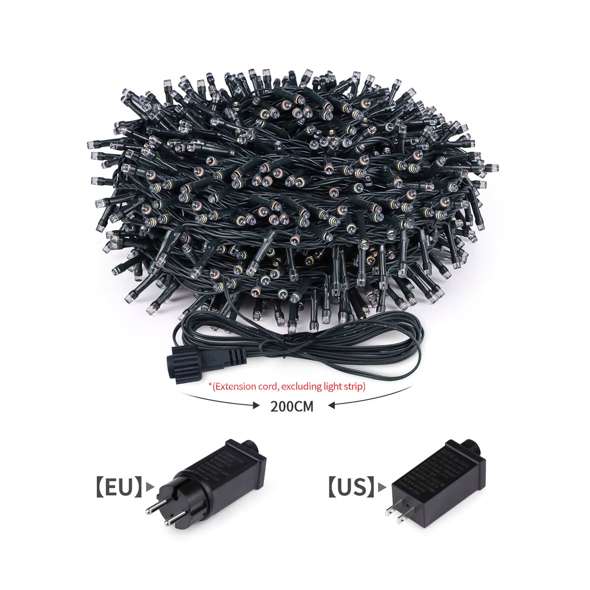 Lcamaw Farbiges DC24V Lichterketten Set für Außenbereich und Festivals mit EU/US Stecker - Bild 2