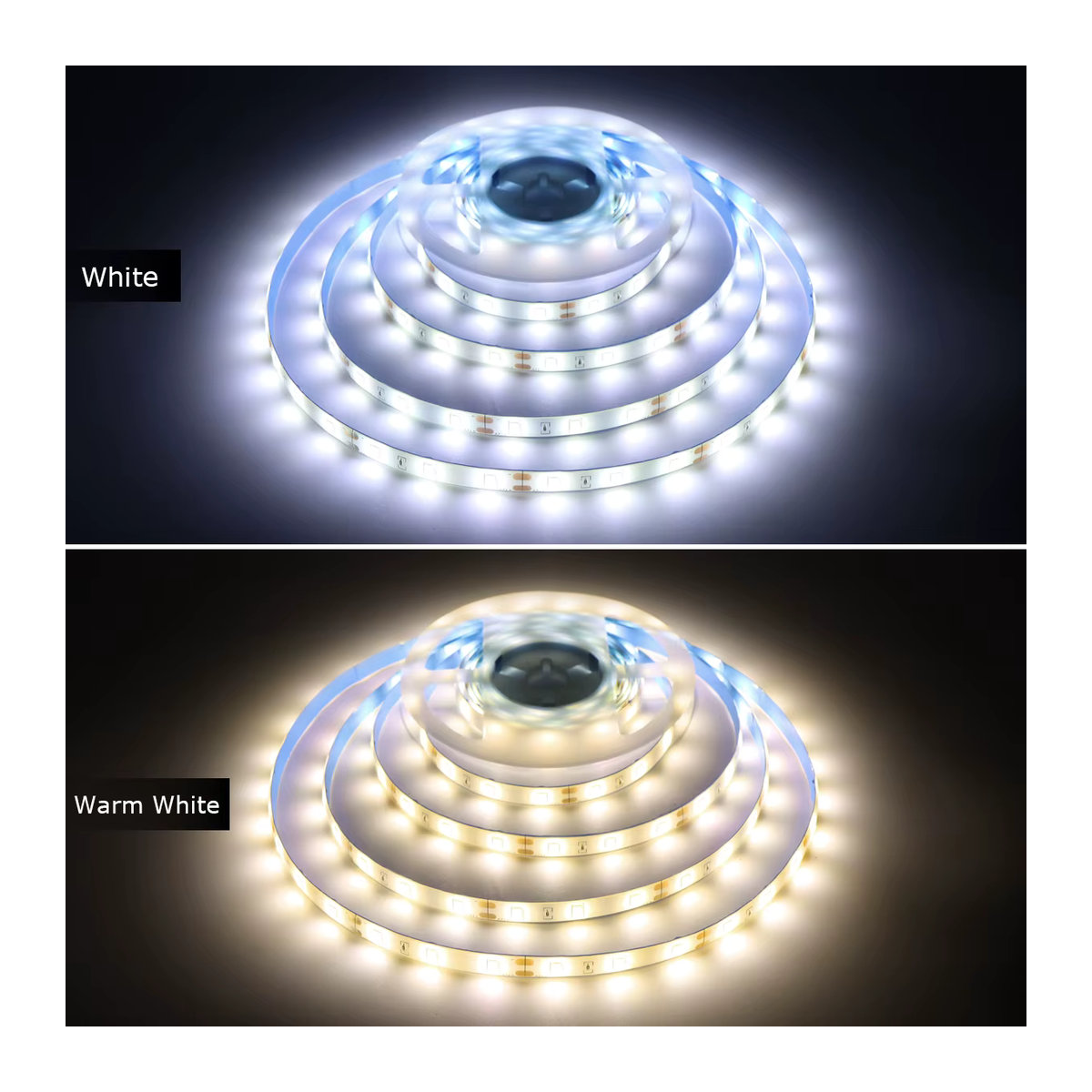 Lcamaw Wasserdichter LED Streifen mit PIR Bewegungssensor 12V in Warmes Weiß für Schrank, Küche und Treppen - Bild 6