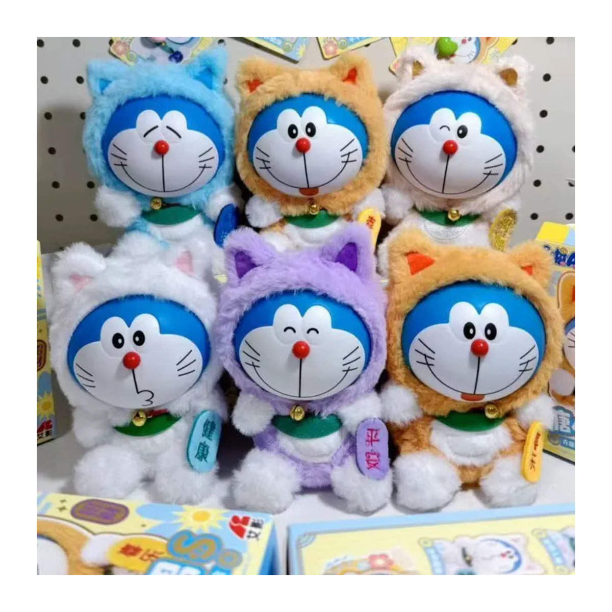 LDCX Doraemon Anime Glücksbringer Blindbox Mehrfarbige Vinyl-Plüschfigur als Mystery-Sammelfigur - Bild 2