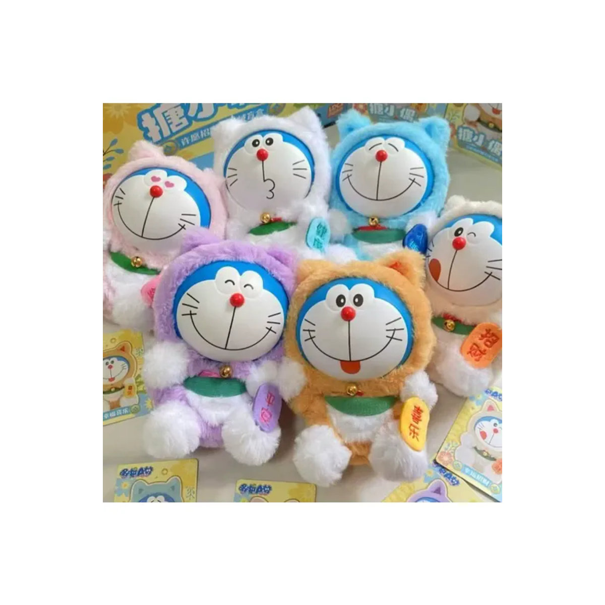 LDCX Doraemon Anime Glücksbringer Blindbox Mehrfarbige Vinyl-Plüschfigur als Mystery-Sammelfigur - Bild 4