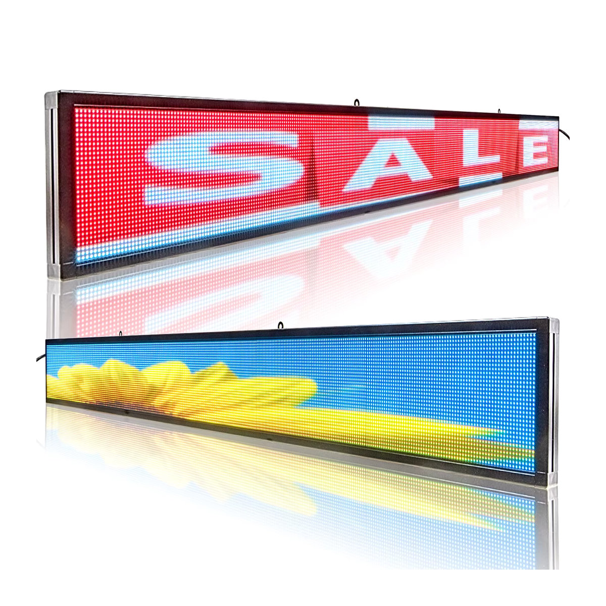 Leadleds P4 RGB-Vollfarb-LED-Börsenticker-Anzeige für Aktien und Sportnachrichten, mehrfarbig, B: 361,4 cm, H: 15,8 cm - Bild 3