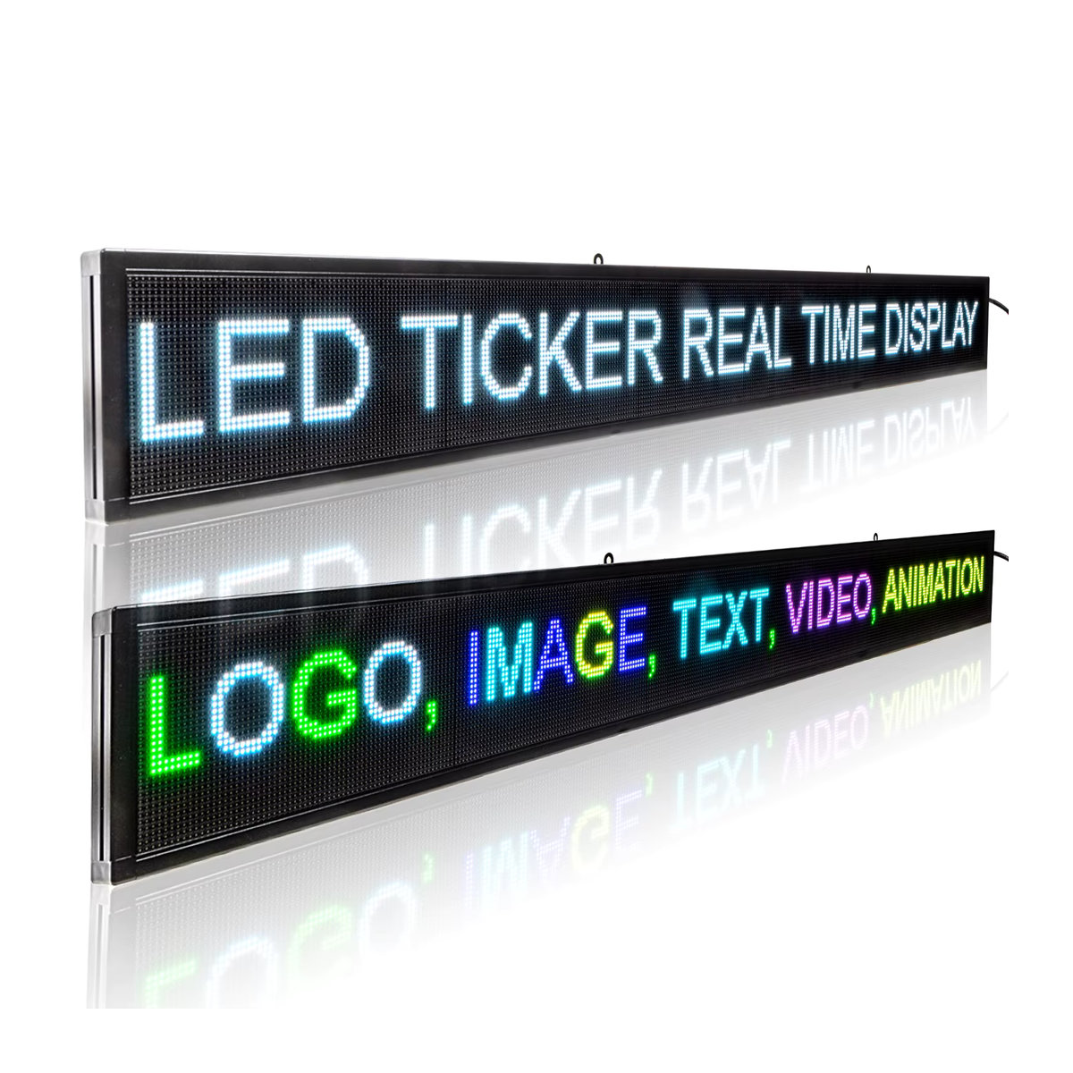 Leadleds P4 RGB-Vollfarb-LED-Börsenticker-Anzeige für Aktien und Sportnachrichten, mehrfarbig, B: 361,4 cm, H: 15,8 cm - Bild 4