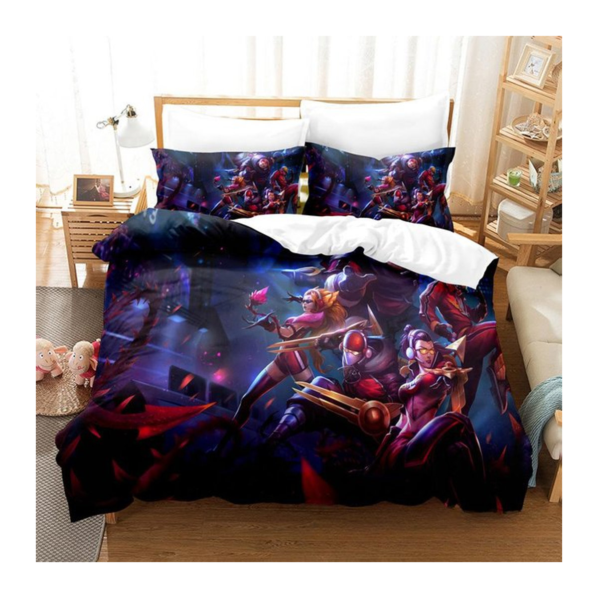 League of Legends Bettwäsche-Set Lady of Luminosity und VN Design, dreiteilig, King-Size Double, B/H: 180 x 210 cm - Bild 1