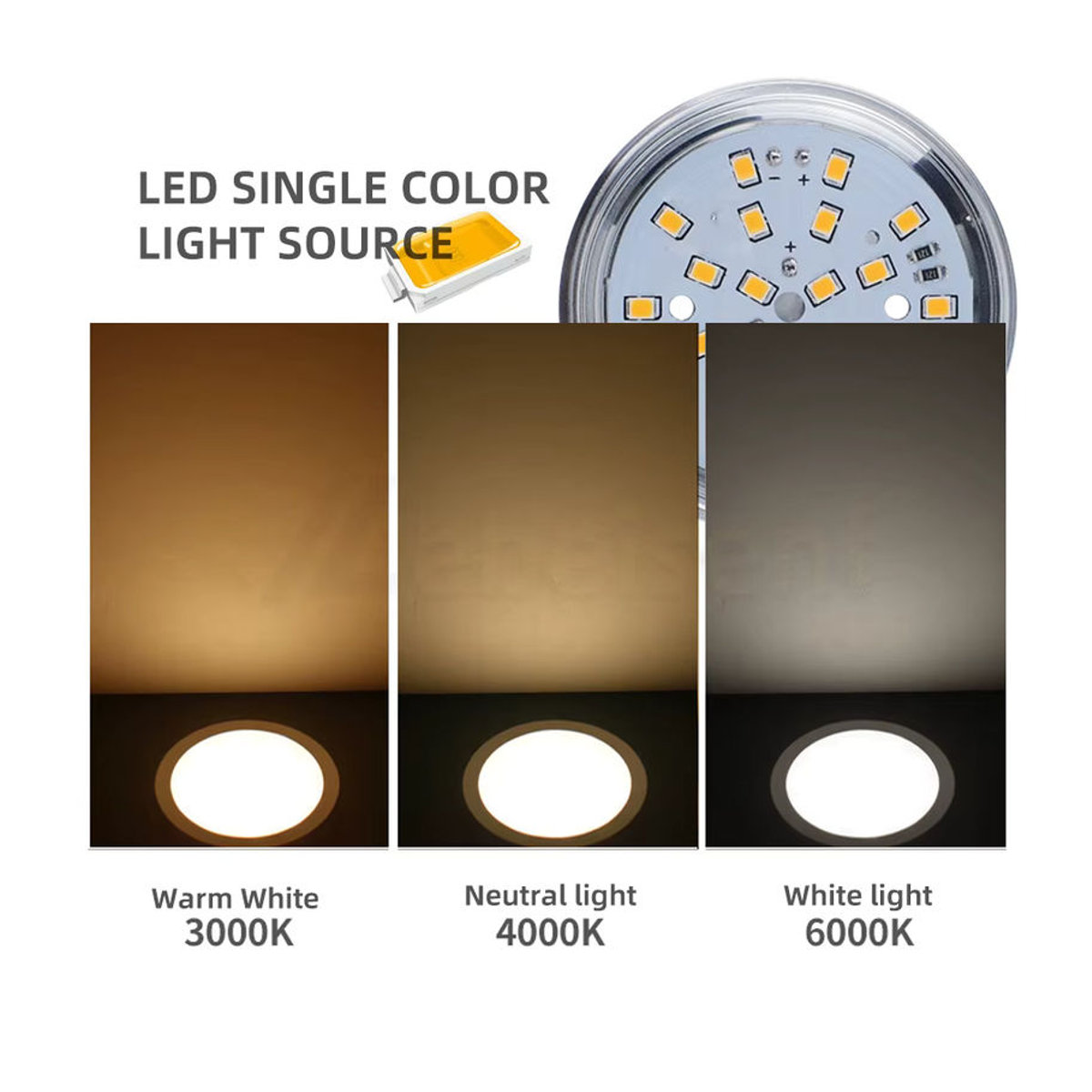 Lebeisenf LED Möbelbeleuchtung Silber, minimalistische Acryl Deckenleuchte Warmweiß, 5 W, DC 12 V - Bild 4