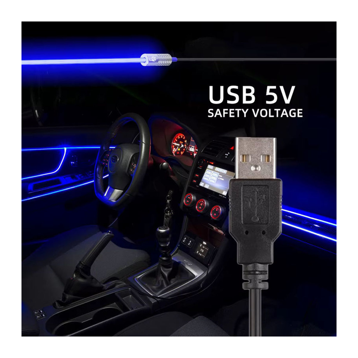 lebeisenf USB-LED-Mini-Beleuchtung mit 8 Farben, 1,5 W, Aluminium-LED-Emitter für Glasfaser-Lampen und seitliches Leuchten - Bild 3