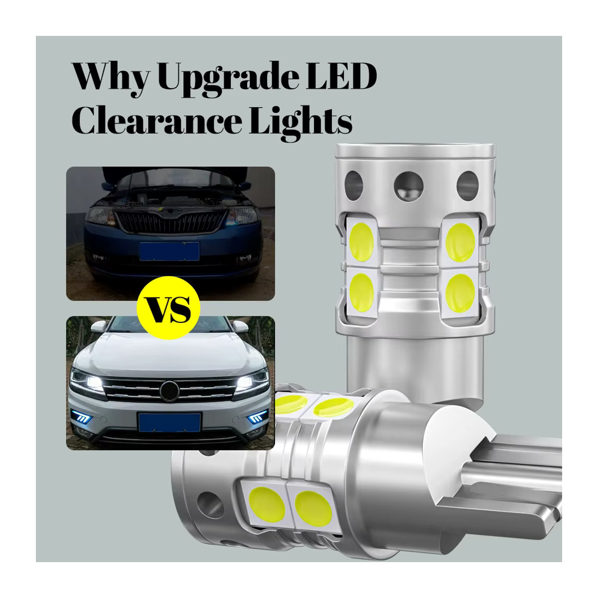 LECIBUBI LED Umrisslicht Parkplatz Birne T10 194 W5W Canbus Set für Audi A3 A4 A5 A6 A8 Q7 TT - Bild 3