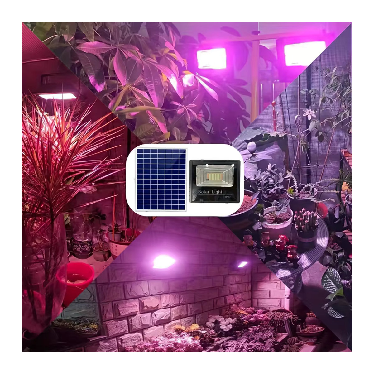 Leclstar Solar-LED-Pflanzenwachstumslampe Schwarz, 35/60 W Vollspektrum-Außenstrahler mit Fernbedienung und wasserdichter Phytolampe für Innen- und Außenbereich - Bild 3