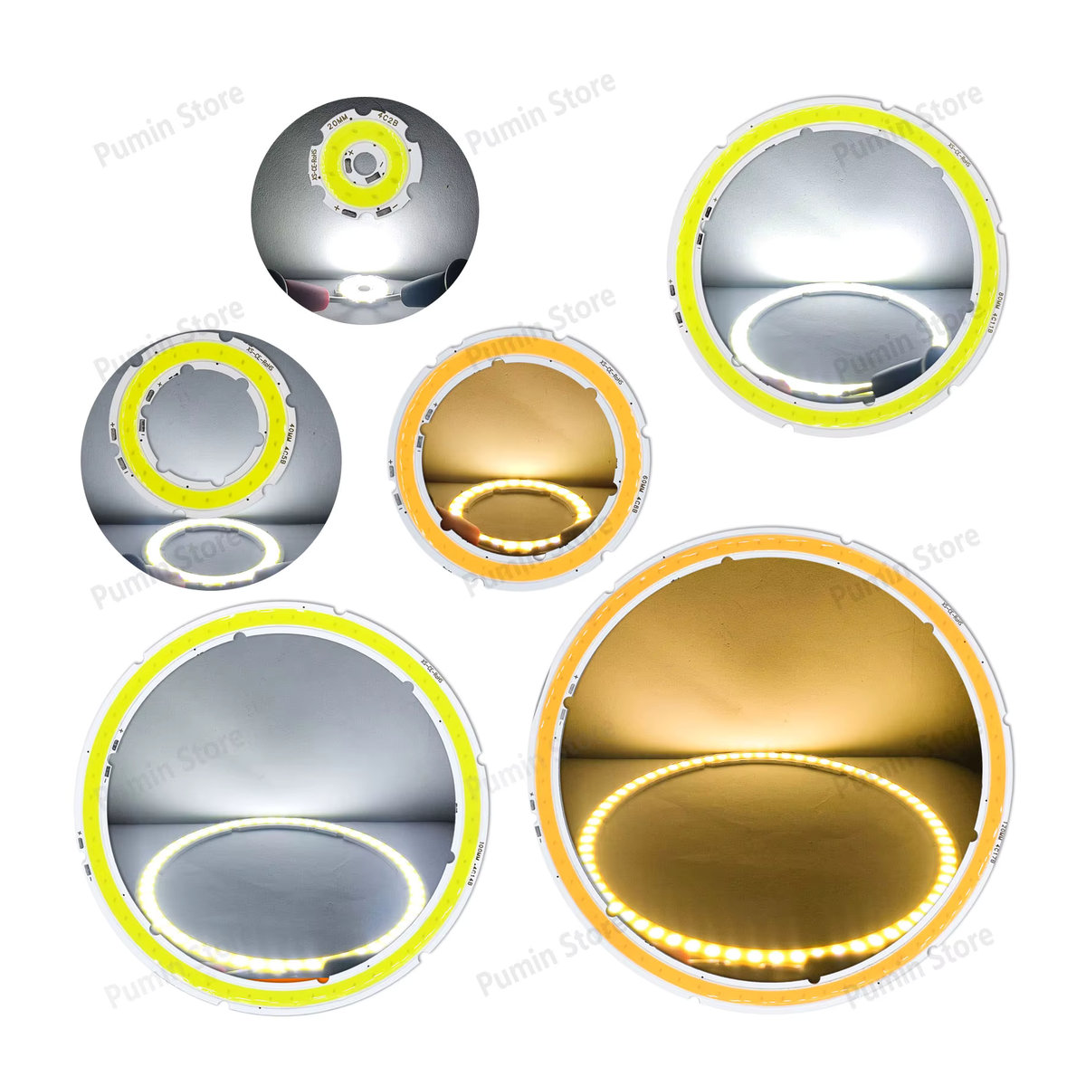 LED COB Ring Birne DC12V Runde Angel Eyes Lichtquelle für dekorative Zwecke in Warmweiß und Kaltweiß Durchmesser: 20 mm - Bild 2