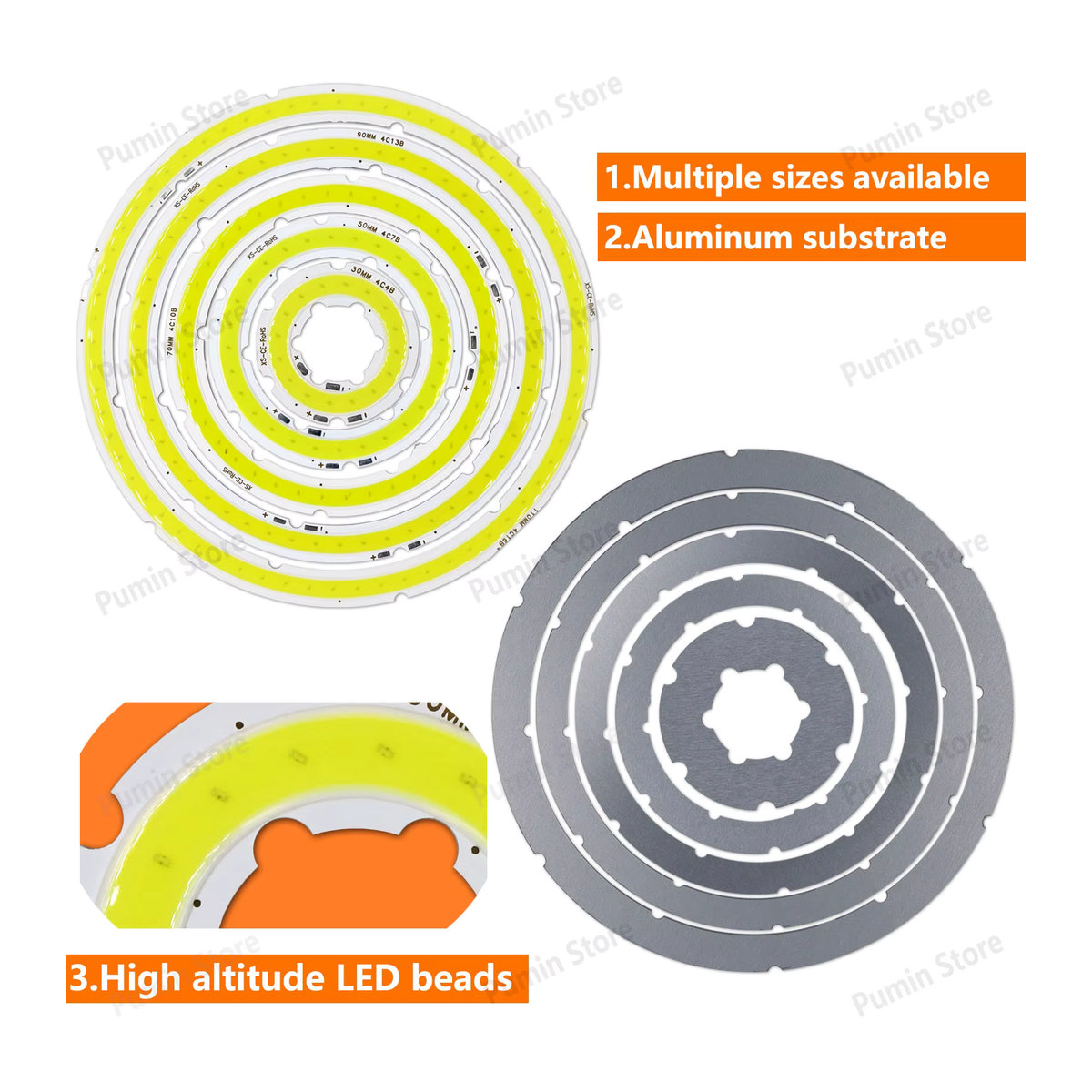 LED COB Ring Birne DC12V Runde Angel Eyes Lichtquelle für dekorative Zwecke in Warmweiß und Kaltweiß Durchmesser: 20 mm - Bild 3