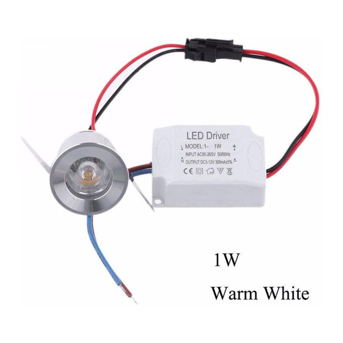 LED Einbaustrahler Mini Spotlight Deckenleuchte in Weiß und Chrom aus Aluminium mit warmweißem Licht - Bild 1