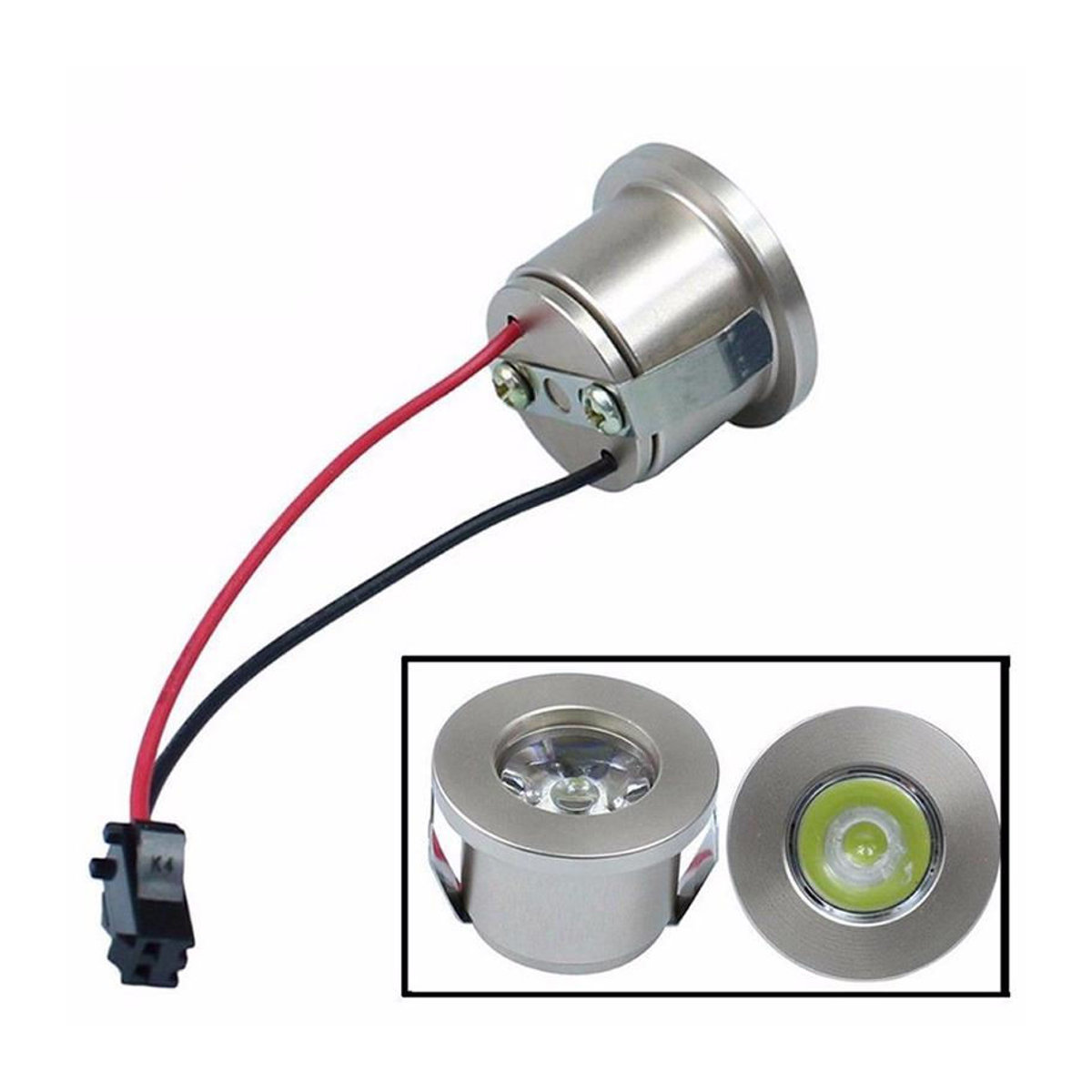 LED Einbaustrahler Mini Spotlight Deckenleuchte in Weiß und Chrom aus Aluminium mit warmweißem Licht - Bild 4