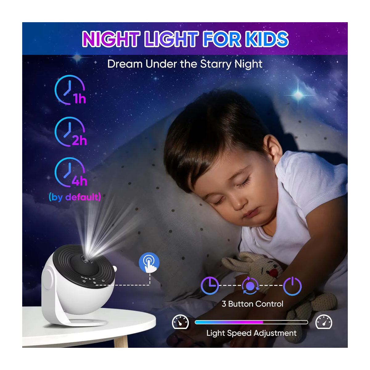LED Galaxy-Projektor für Schlafzimmer und Zuhause als Planetarium und Raumdekoration - Bild 2