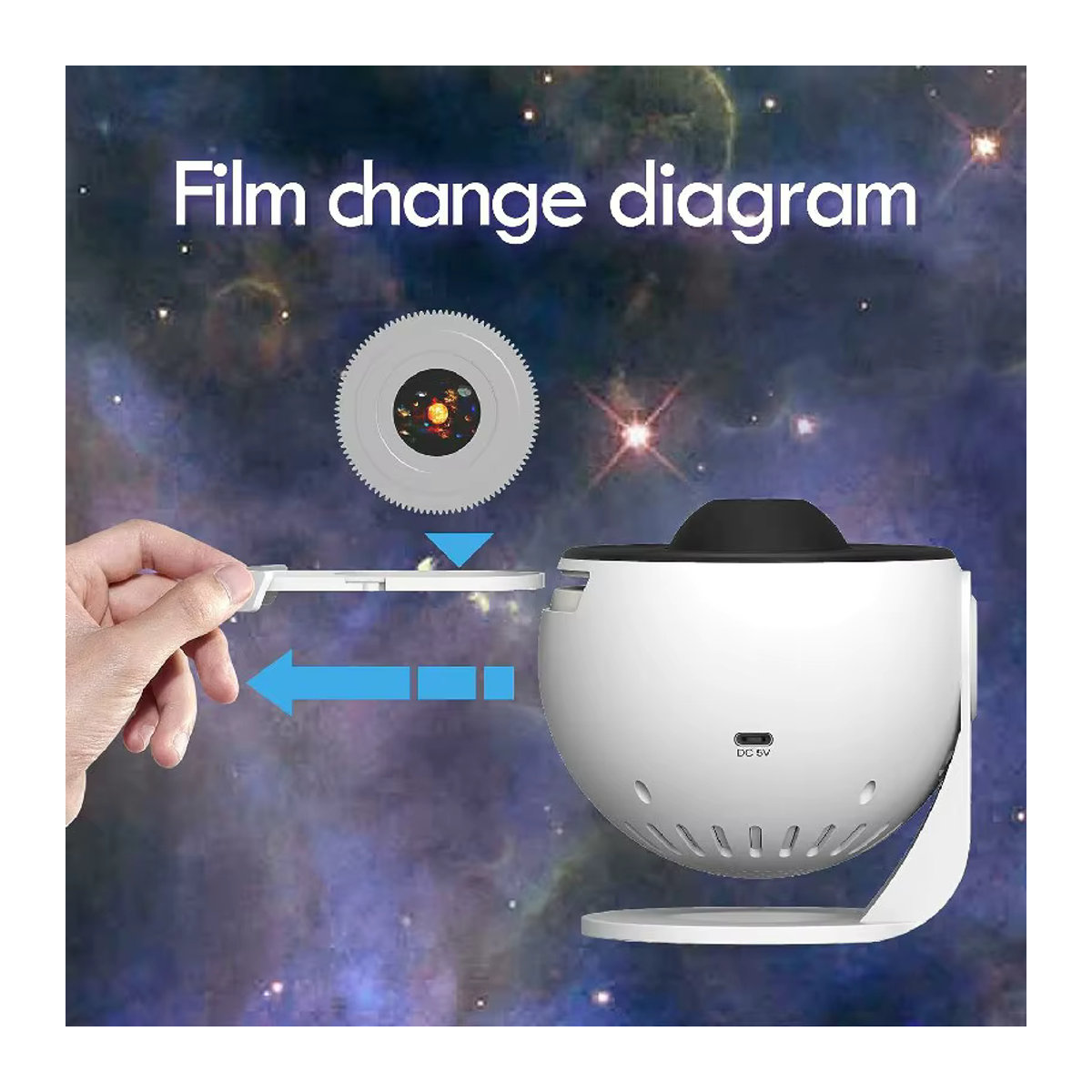 LED Galaxy-Projektor für Schlafzimmer und Zuhause als Planetarium und Raumdekoration - Bild 3