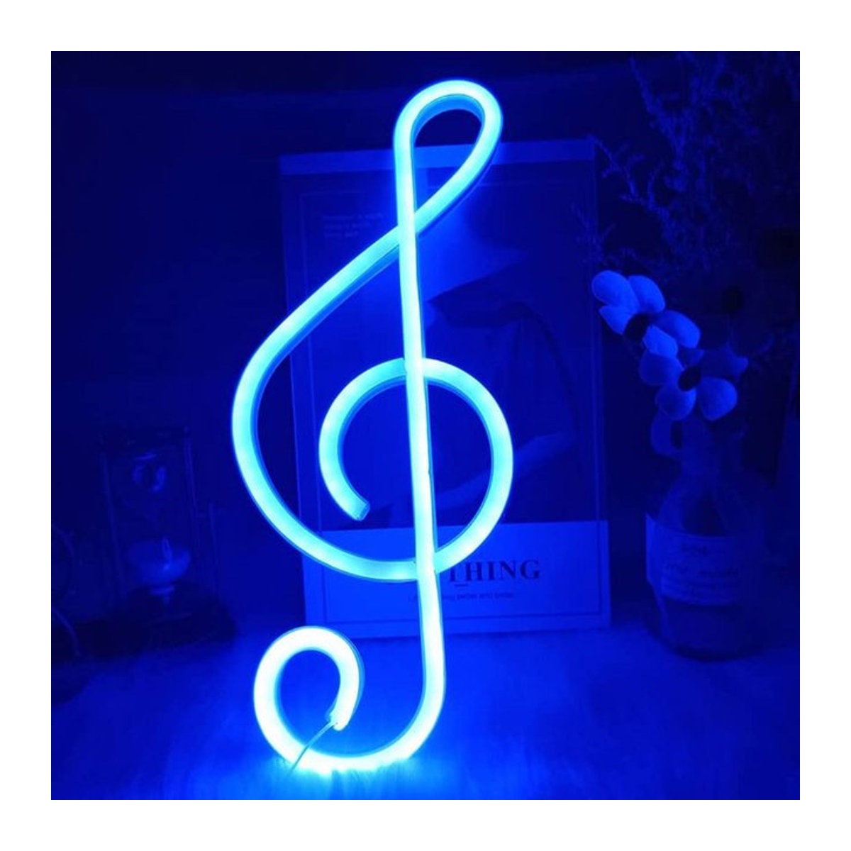 LED Neon Lampe in Musik Noten und Gitarren Design für Wohnzimmer, Schlafzimmer und Party Dekoration - Bild 1