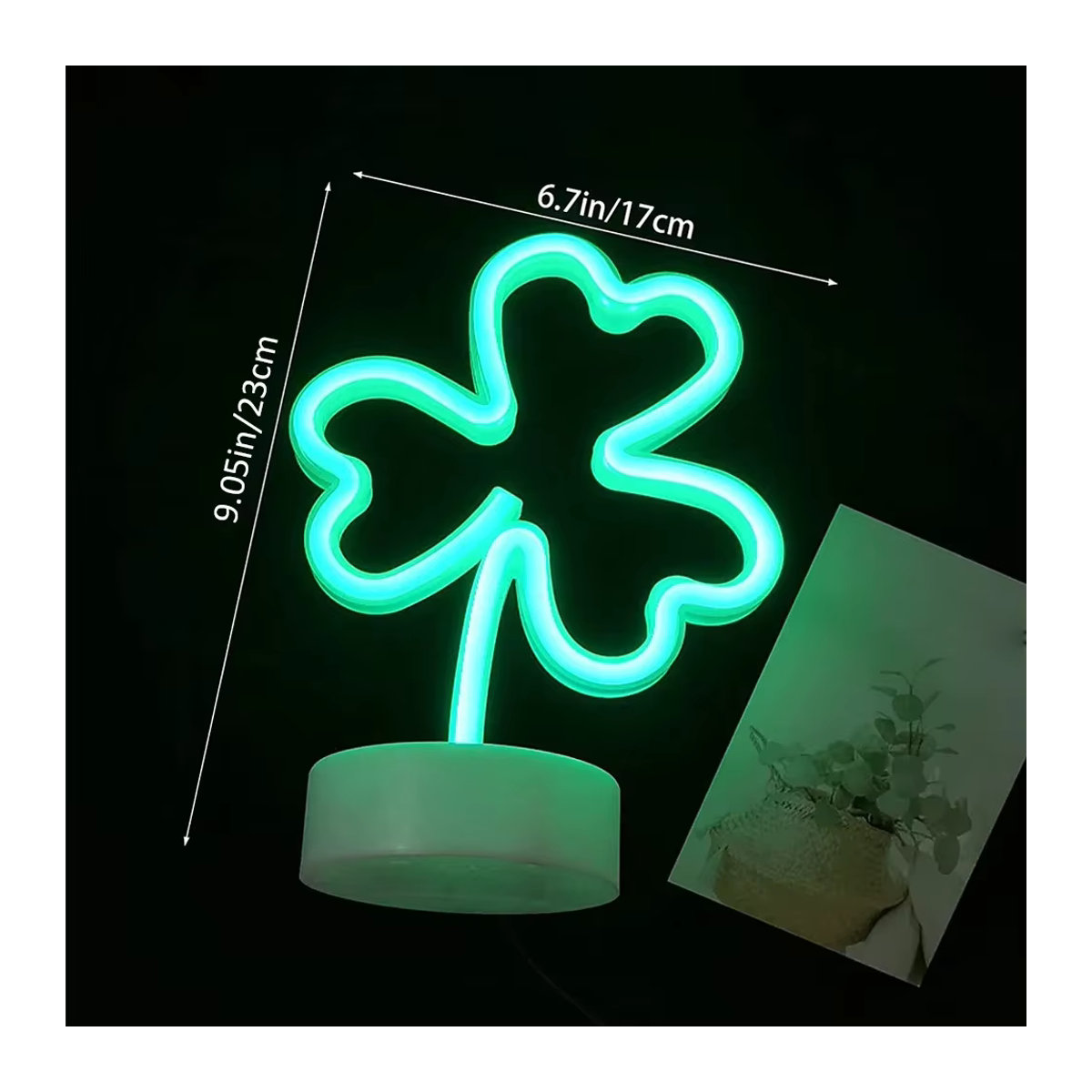 LED Neon Nachtlicht mit Flamingo, Kaktus und Palmen Motiven für die Wohnraumdekoration via USB oder Batterie - Bild 2
