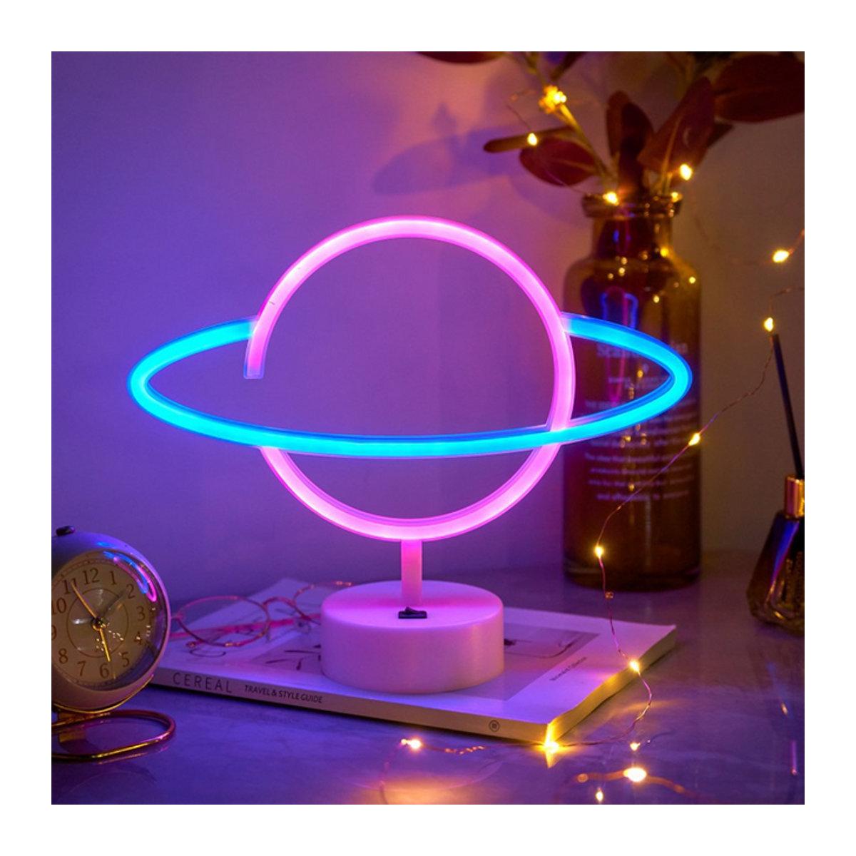 LED Neon Wandleuchte in Planetenform zur Dekoration für dein Zuhause - Bild 1
