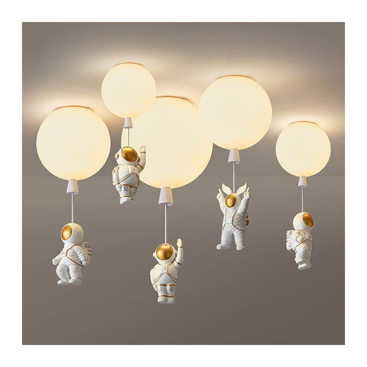 LED Pendelleuchte Lava Ball in Weiß im skandinavischen Design für das Kinderzimmer - Bild 1