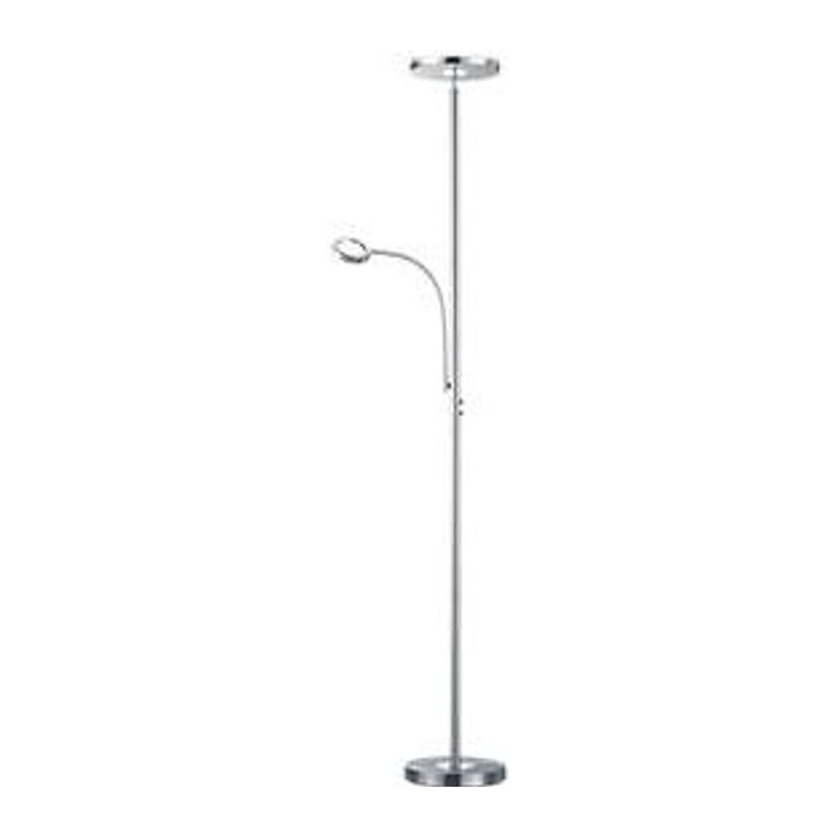 LED-Stehleuchte DEFIBRICO Deckenfluter in Silber, dimmbar, mit Lesearm, Warmweiß, Höhe: 182,5 cm - Bild 1