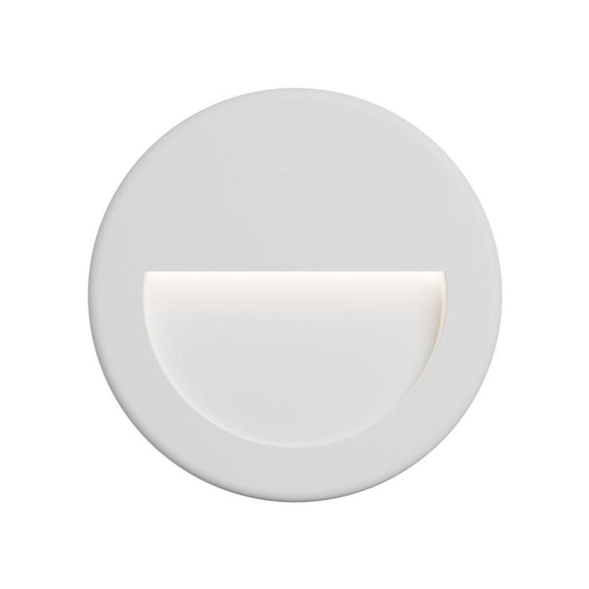 LED Wandleuchte VEKTAB1 rund weiß, 3W, warmweiß, IP65, minimalistisches Design aus Kunststoff - Bild 1