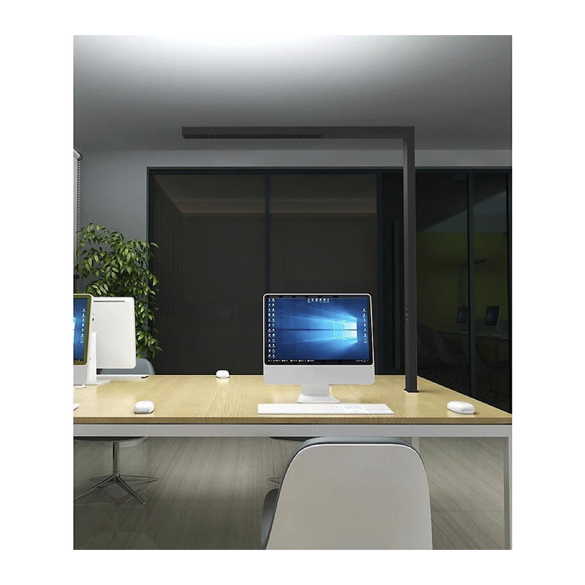 LEDmaxx Linus TLAB1 LED-Schreibtischleuchte aus Aluminium in Schwarz mit neutralweißem Licht und Tischklemme - Bild 2