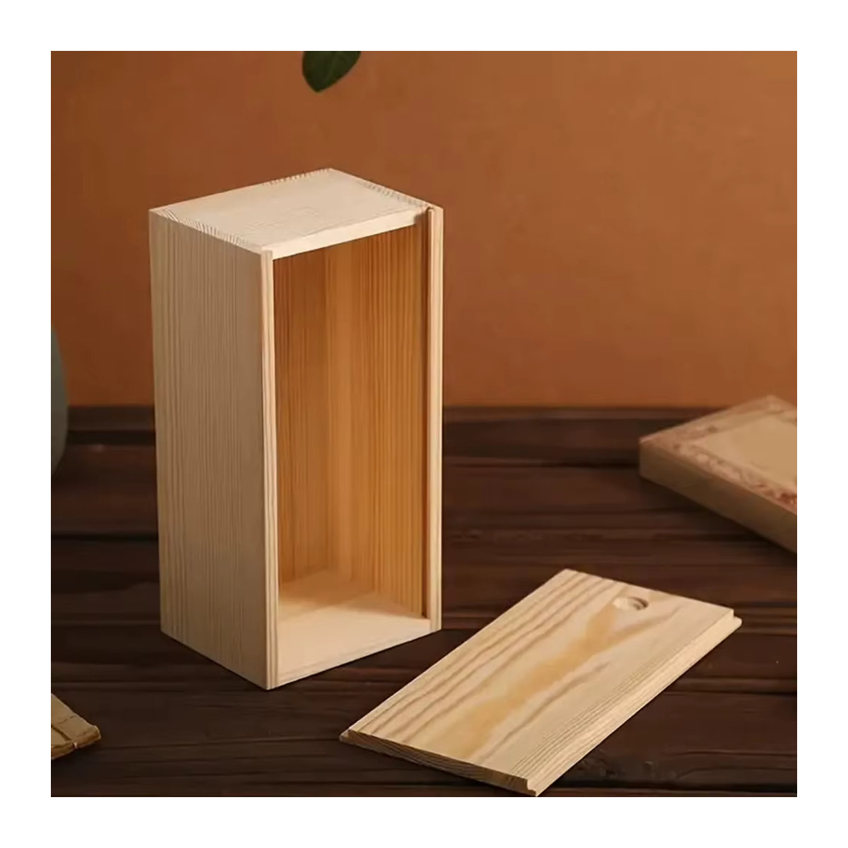 LEENKEA Aufbewahrungsbox aus Kiefernholz in Beige für Andenken und Taufe - Bild 3