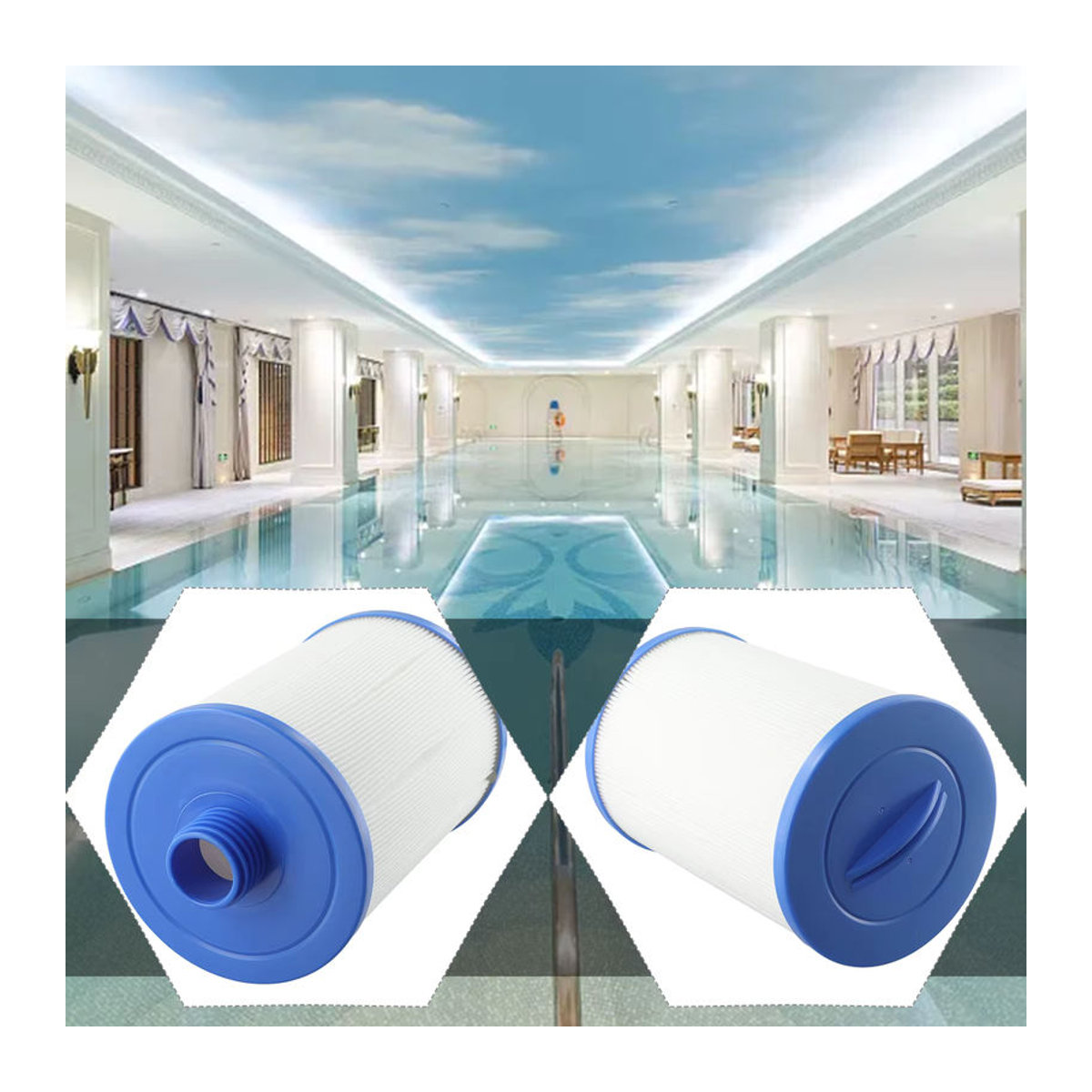 LEENKEA Ersatz-Whirlpool-Spa-Filter für pww50 6ch-940 Elite-Spa in Blau - Bild 6