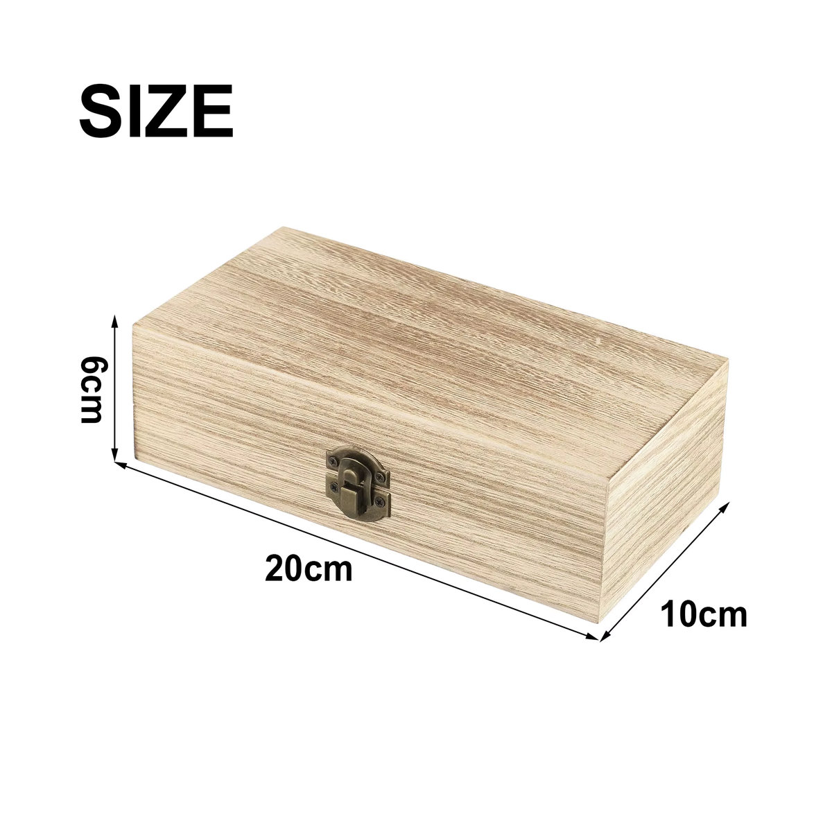 LEENKEA Holz Aufbewahrungsbox Retro Design in Braun B: 20 cm, T: 10 cm, H: 6 cm - Bild 6