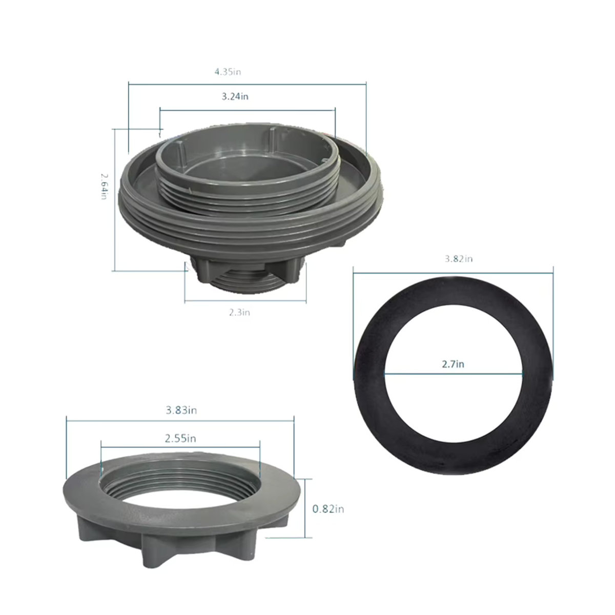 LEENKEA Pool-Schlauchanschluss mit Gewinde und Einlasssieb-Anschluss-Set für Intex 10744 10256 Schwimmbad-Zubehör - Bild 2