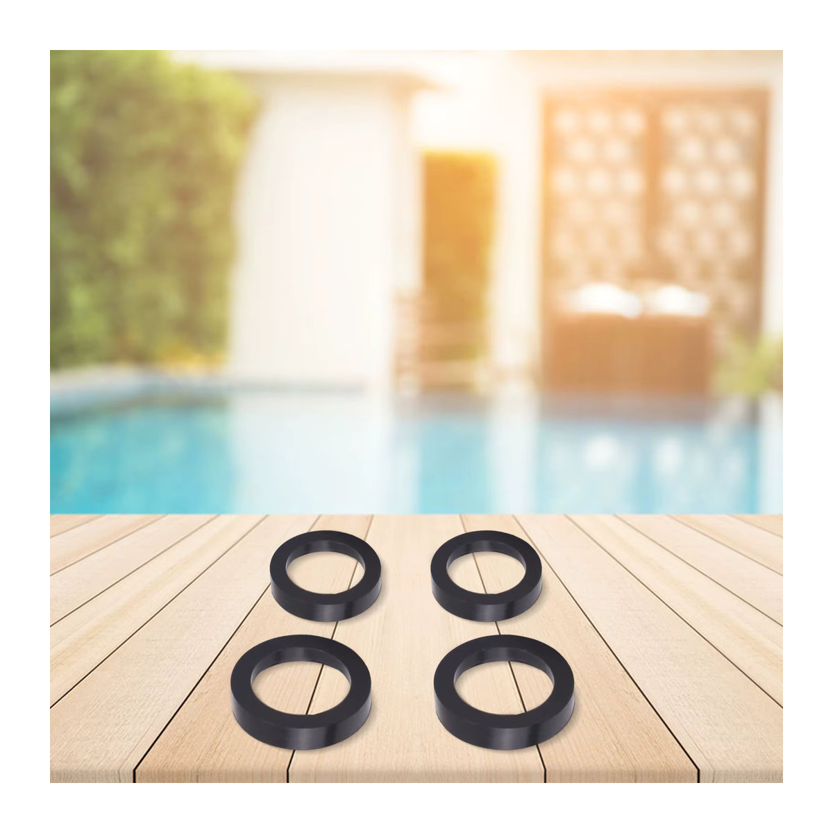 LEENKEA Spa-Anschlussdichtung Ersatzset für Badewannen und Pools, 4 Stück - Bild 5