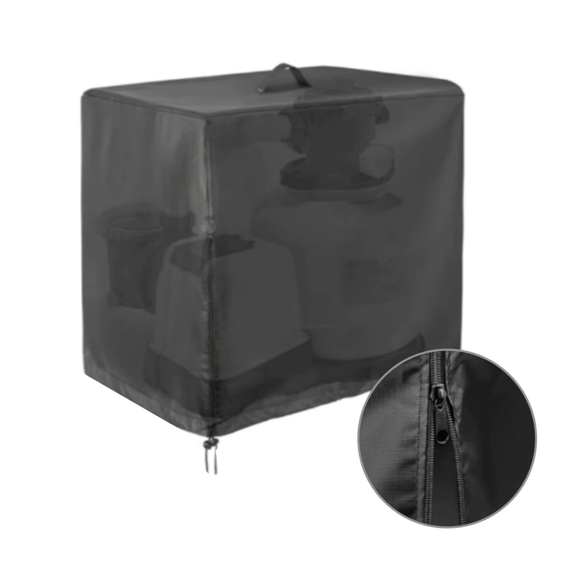 LEENKEA Wasserdichte Sandfilter-Abdeckung aus 420D Oxford-Gewebe für Krystal Klar Poolpumpen und Whirlpools, B/T/H: 55 x 50 x 62 cm - Bild 4