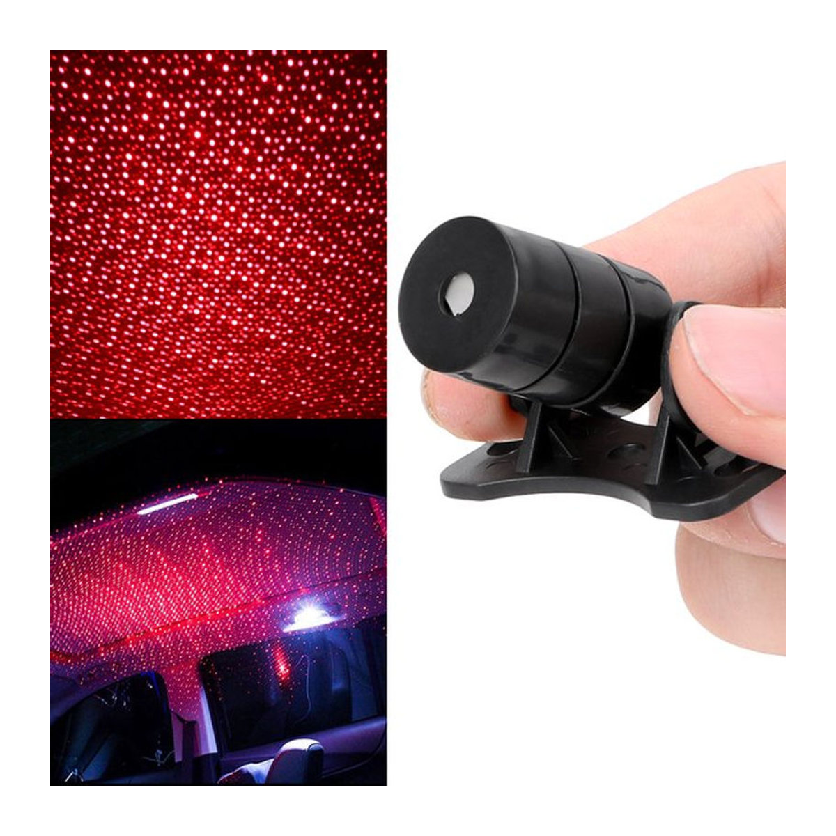 LEEPEE LED Galaxy Lampe RGB Lichtprojektor für Auto Dach mit mehreren Lichteffekten, Schwarz/Bunt - Bild 1