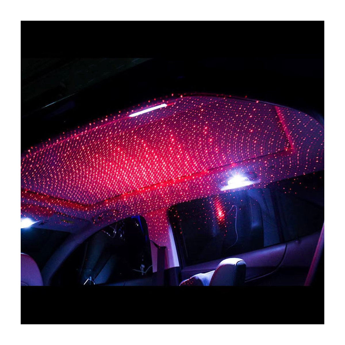 LEEPEE LED Galaxy Lampe RGB Lichtprojektor für Auto Dach mit mehreren Lichteffekten, Schwarz/Bunt - Bild 2