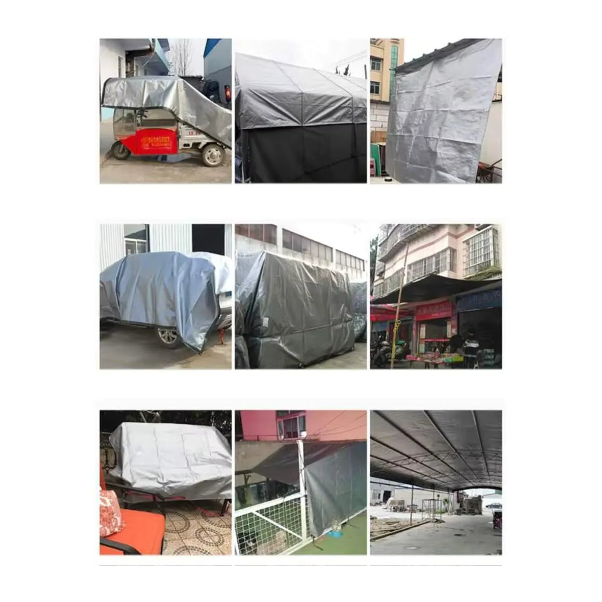 Leezujun Robuste wasserdichte Plane mit Ösen als UV-Schutz und Regenschutz für Garten, Trampolin, Holz oder Auto - Bild 5