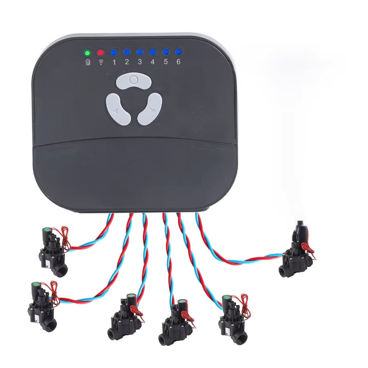 LEICTORY 6-Zonen WIFI Smart Home Bewässerungstimer mit Tuya App-Steuerung und Magnetventil in Schwarz - Bild 5