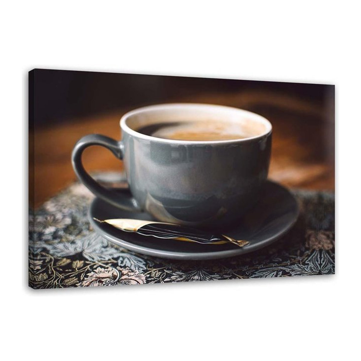 Leinwandbild Cappuccino-Kaffeetasse von Feeby, Breite: 60 cm, Höhe: 40 cm - Bild 1