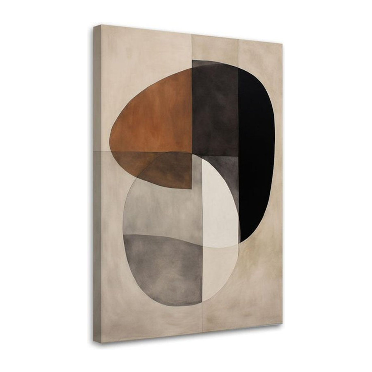 Leinwandbild Feeby Abstrakte Formen Beige B: 60 cm, H: 40 cm - Bild 1