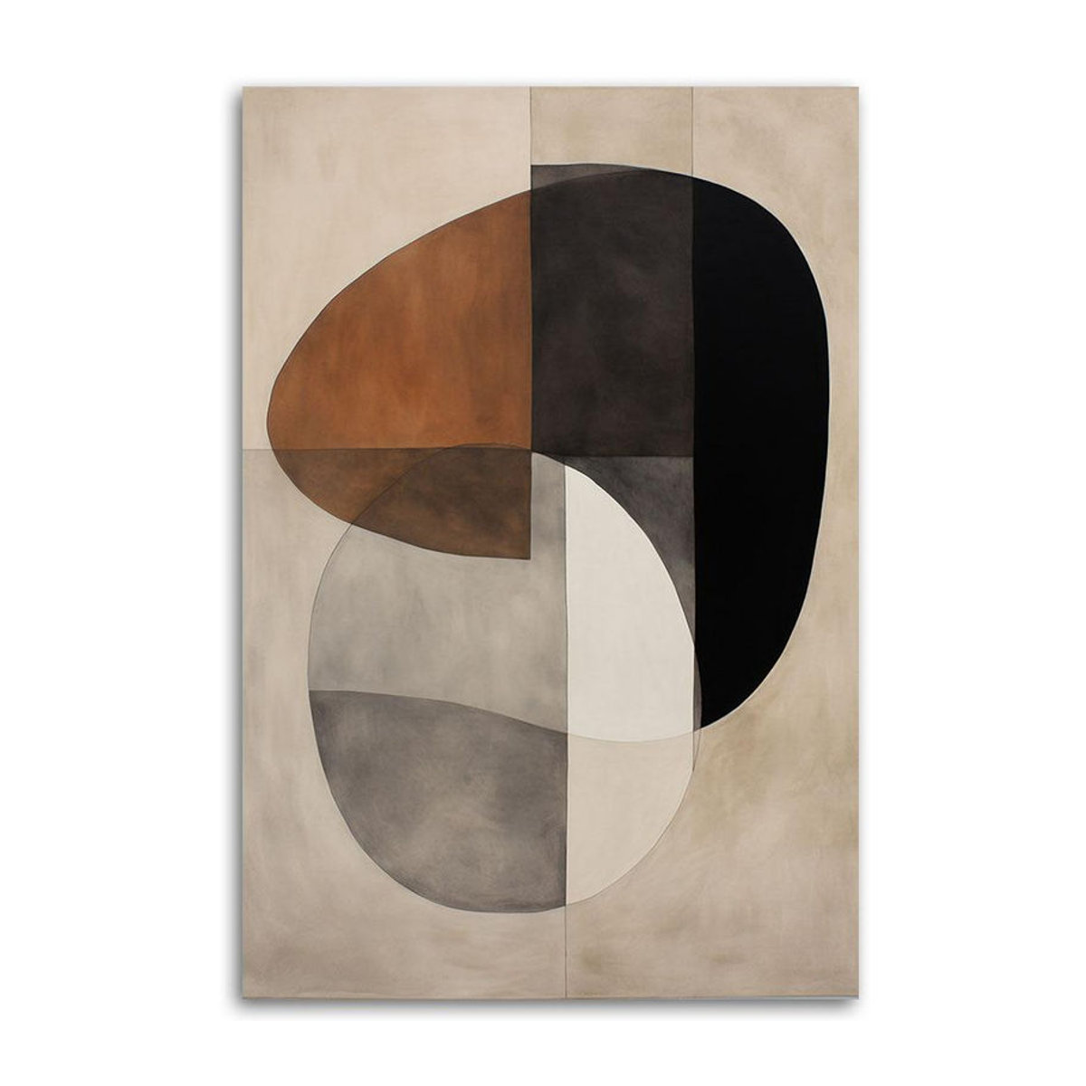 Leinwandbild Feeby Abstrakte Formen Beige B: 60 cm, H: 40 cm - Bild 2