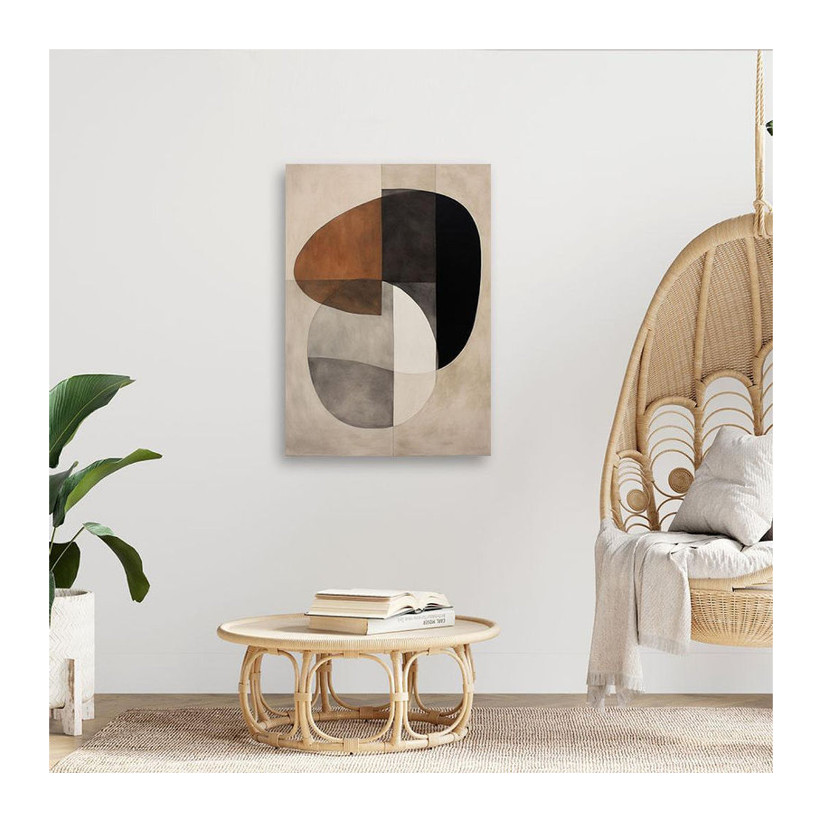 Leinwandbild Feeby Abstrakte Formen Beige B: 60 cm, H: 40 cm - Bild 3