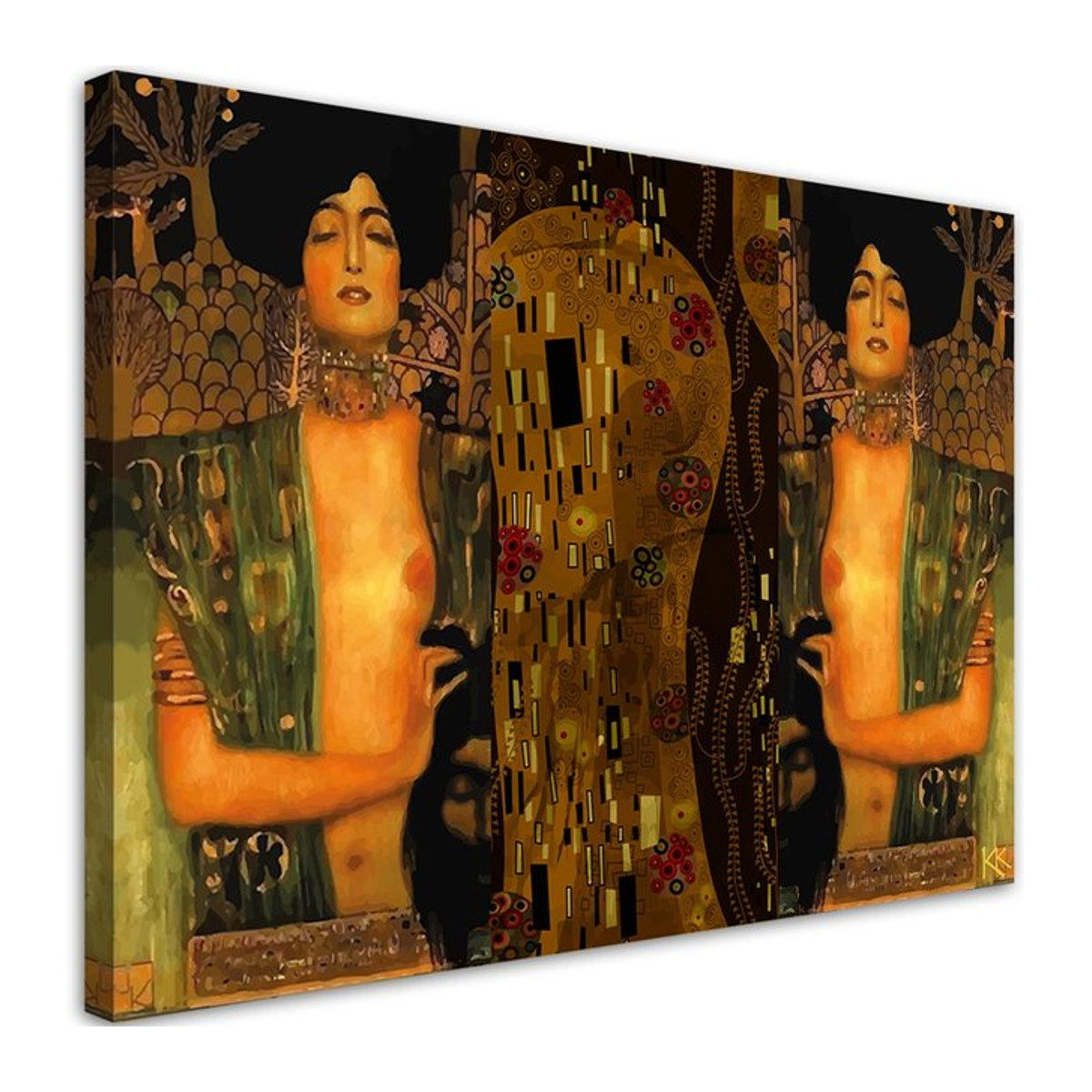 Leinwandbild Feeby Gustav Klimt Judith mit dem Haupt des Holofernes Art Nouveau B: 60 cm, H: 40 cm - Bild 1